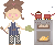 girl cooking at her stove