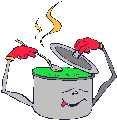 smiling soup pot stirring itself